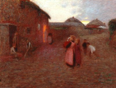 A Village Street by William Edward Stott